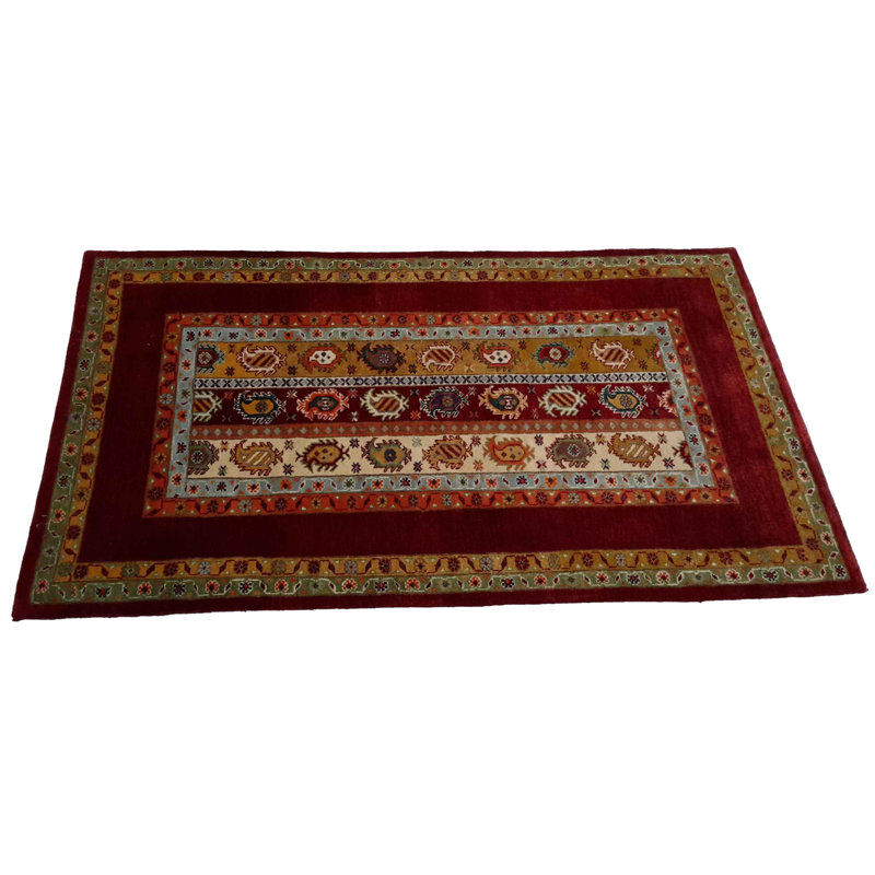 Nedrah Hand Woven Cotton and Wool Oriental Area Rug