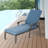 Outdoor Aluminum Chaise Lounge With Cushion-486247321