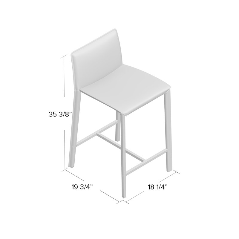 Tabouret de bar et de comptoir Anneriet, Noir, Tabouret de comptoir (assise de 24 po de hauteur)