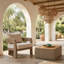 Chaise de patio en oléfine beige Audiel-129907359