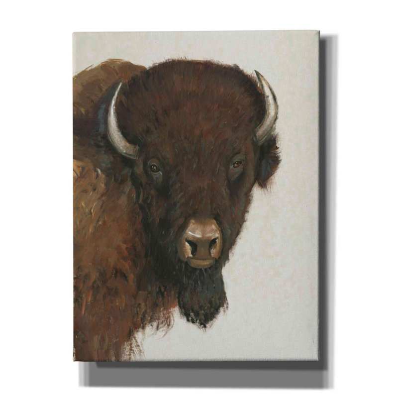 «Western Portrait II» par Tim O'toole, art mural sur toile, H 16 po x l 12 po x P 0,75 po