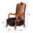 Adison Golden Brown and Cherry Oak Tufted Accent Chair