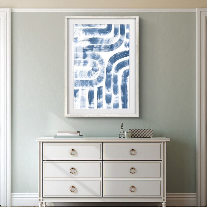 Dye Maze I -Framed Print, 28.5" H x 20.5" W, White