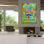 «Alien Smokin Mj On A Shroom» par Dean Russo, art mural sur toile-101746427