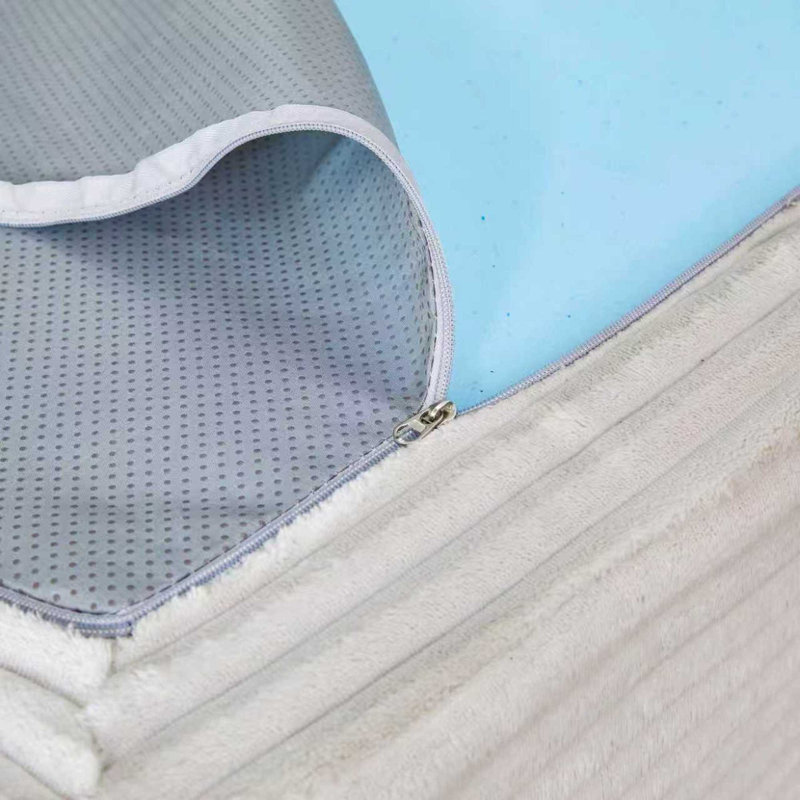 Canapé modulaire spacieux avec repose-pieds, tissu en velours côtelé, usage domestique moderne