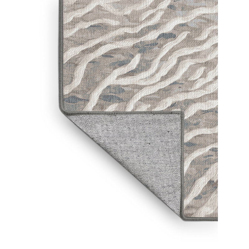 Tapis gris lavable à la machine, Rectangle 8 pi x 12 pi