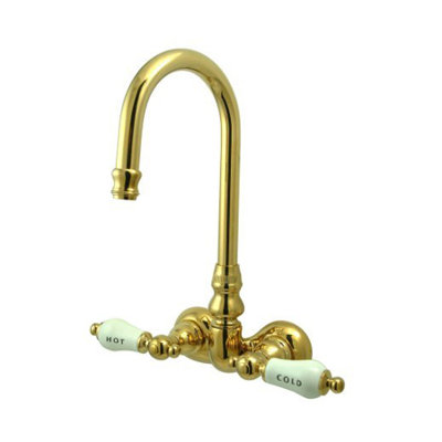 Hot Springs Double Handle Wall Mounted Clawfoot Tub Faucet