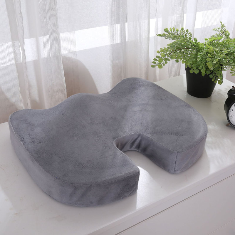 Blue Elephant Seat Cushion, Grey