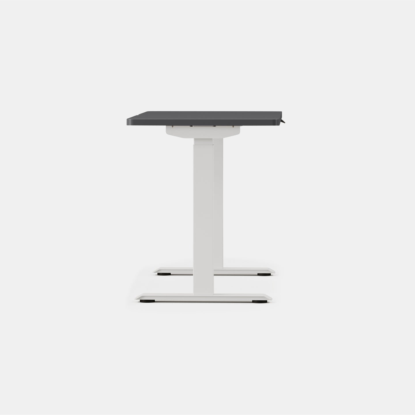 Duo 58" Standing Desk, 47.3" H x 48" W x 24" D, Charcoal, White