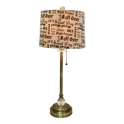 Lampe de table 28" dog amateur print Pentzin