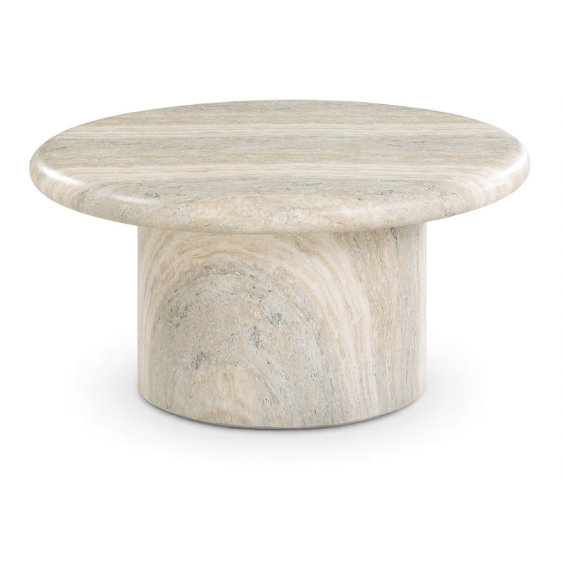 Table basse Emara, Travertin, H 14 po x L 23,5 po x l 23,5 po