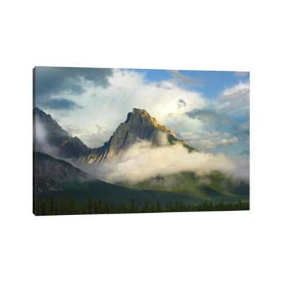 Opal Range Surrounded By Fog, Kananaskis Country by Tim Fitzharris - Wrapped Canvas Print