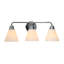 Éclairage pour salle de bain 3 lumières en métal Ilir, chrome-239666097