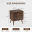 Table de chevet 2 tiroirs Bagan