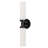 Black Bathroom Dimmable Light Fixtures, 2-Light Wall Sconces Lighting with White Glass Shade, Modern Vanity Lights for Mirror, Wall Mounted Lamp, E26 T10 Bulbs-201004024-201004001