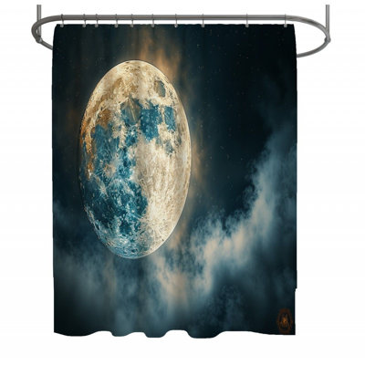 Full Moon Astronomy Shower Curtain