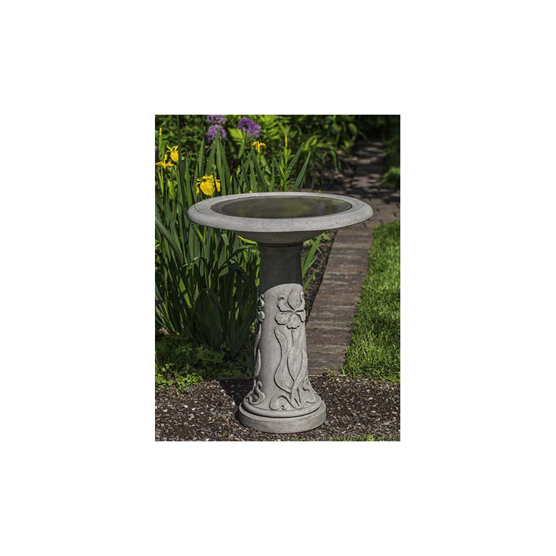 Iris Birdbath, Natural