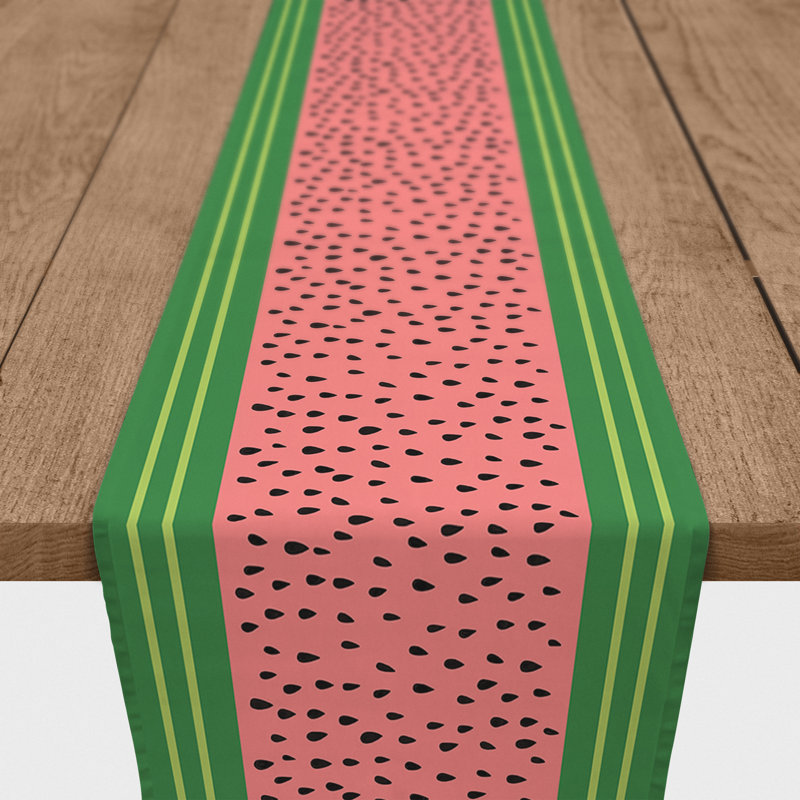 Farnhill Watermelon Table Runner, 90" L x 16" W