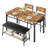 Kitchen & Dining Room Sets 4-Person Dining Table Set With Upholstered Bench And 2 Chairs-114216665