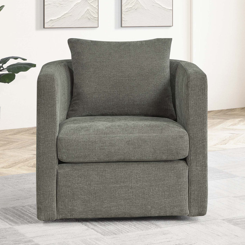 Fauteuil demi-tonneau gris Sutton, Grey