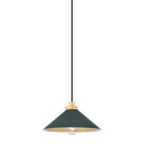 Clivedon Pendant in Aged Brass and Soft Studio Green by Mark D. Sikes