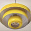 Luminaire suspendu Mid-Century moderne en métal à 3 couches - lustre ajustable rétro 13,7 po pour le salon, la cuisine ou le couloir-1757495685