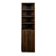 69.2" H 3 Side Drawer 4 Shelved Modern Display Storage For Dining Room Pantry, Walnut Finish, 19.76 In Depth Tall 4-Shelf Salon Space, 12.11 Width, Material-121071731