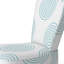 Fauteuil d'appoint rembourré à motif bleu à motif abstrait bleu