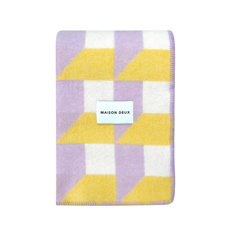 CUBICS Blanket, Yellow/Purple