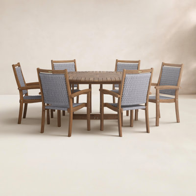 Fleur 63" Eucalyptus Patio Dining Set