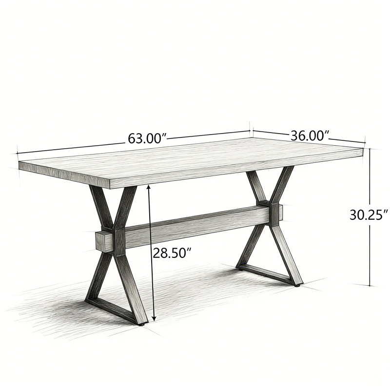 DINING TABLE, Natural Ash/Black