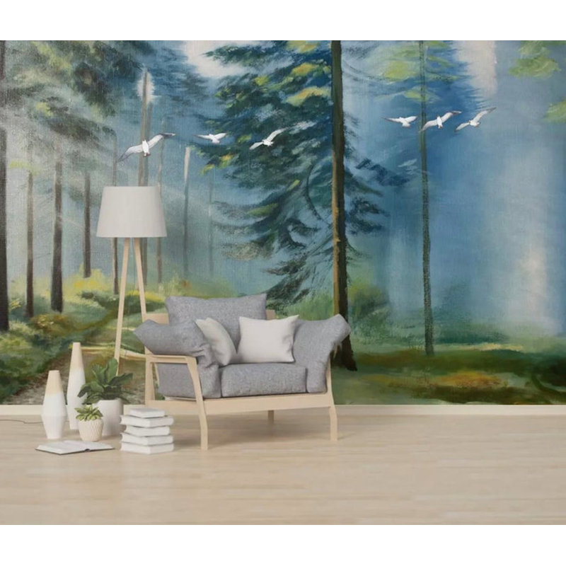Papier peint amovible avec peinture à l'aquarelle, L 9 po x l 15 po