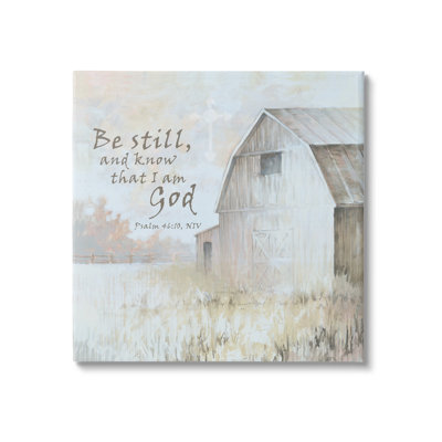 " Religious Psalm Verse Rural Country Barn Farmland " by White Ladder Painting Print