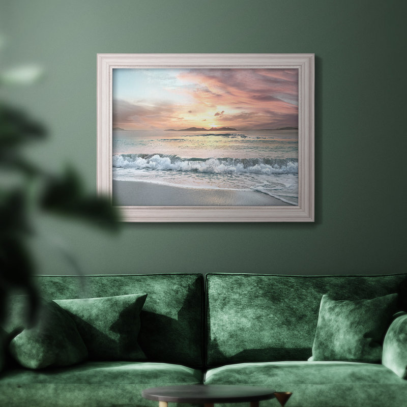 Boca " Orange Mist ", 21" H x 25" W x 2.5" D