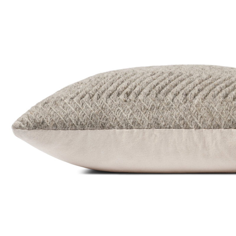 Coussin décoratif Loloi PLL0120, Naturel, Polyester/ Bourre en polyester