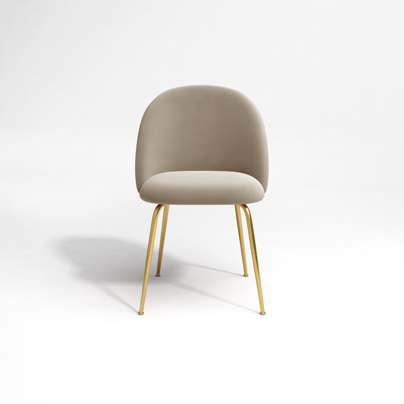 Ella Dining Chair, Gold, Beige