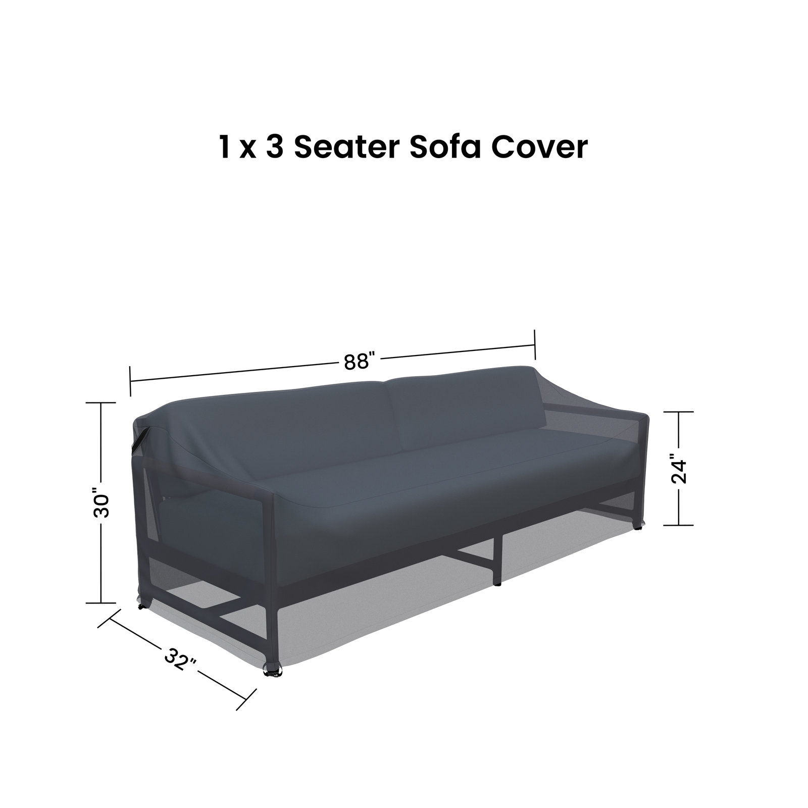 Esme 87'' Wide Rectangle Patio Sofa Cover