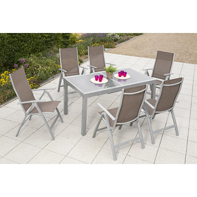 Carrara 6 - Person Patio Dining Set Rectangular Table