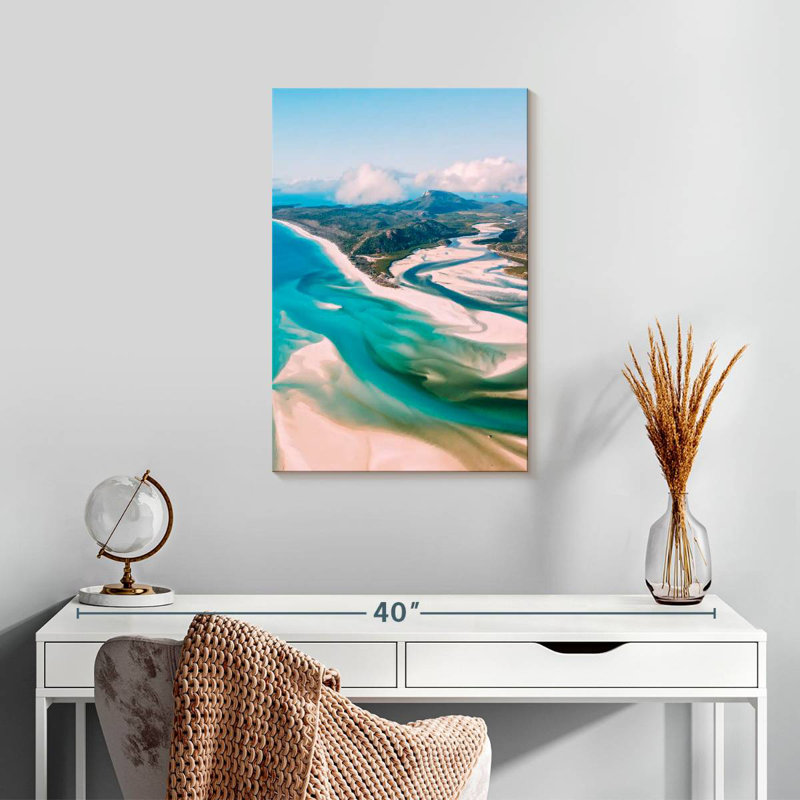 Aime, bord de mer, plage d'Airlie, H 24 po x l 16 po