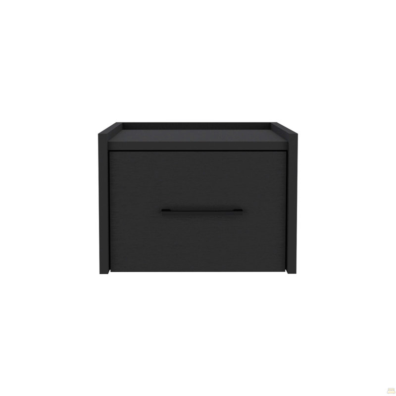 Table de chevet flottante Calion, Noir