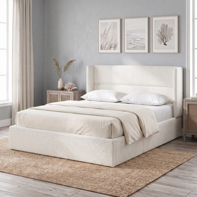 Lit plateforme tapissier avec rangement Gaillarde