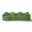Lit modulaire incurvé de 110 pouces en chenille, 4 modules, design luxueux, aucun assemblage requis, sans danger pour les enfants et les animaux de compagnie-99297352-99297357-99297350