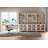 2 - Piece Office Set, 56" Executive Desk & Set Of 3 Bookcases With Glass Doors-385780871