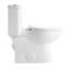 Toilette confortable avec siège 17 po, lavabo à double chasse 1,1 / 1,6, lavabo sans rebord, blanc brillant brillant 006 pour salle de bain en céramique hygiénique silencieuse