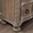 Transitional Rustic Solid Wood 3-Drawer Nightstand with Bronze Knobs