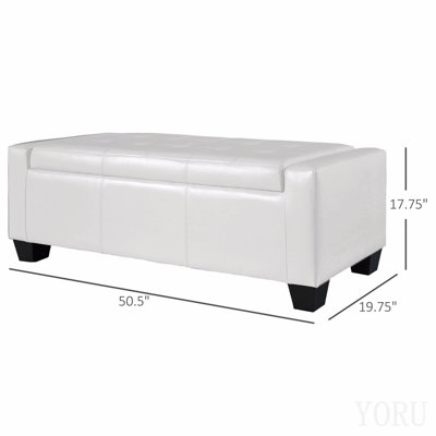 Rangement rectangulaire en similicuir capitonné