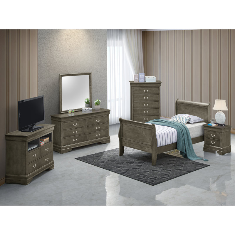 Citronelle Bed, Twin, Gray