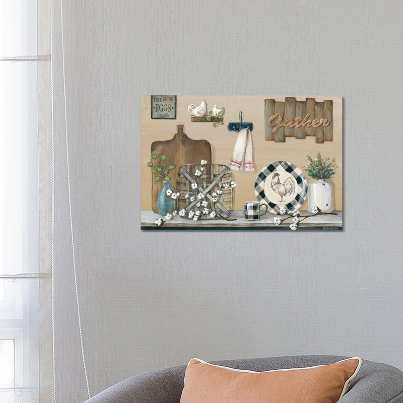Farmhouse Kitchen by Pam Britton - Wrapped Canvas Painting, 66.04 cm H x 45.72 cm W x 3.175 cm D