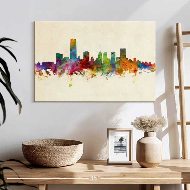 Oklahoma City Skyline III, H 16 po x l 24 po
