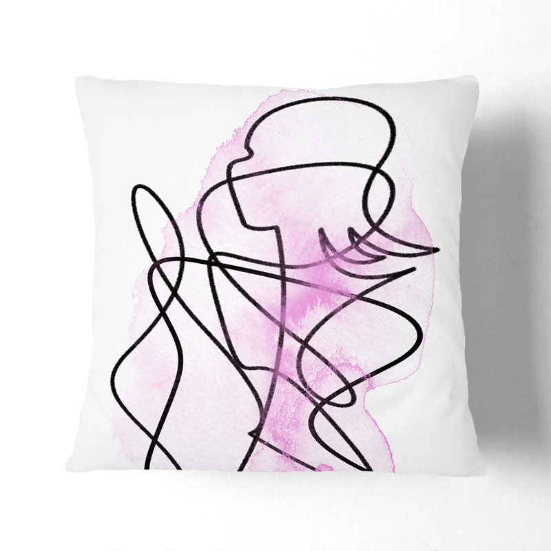 Femal Form Purple Scatter Cushion, Stone, 55cm H x 55cm W x 20cm D